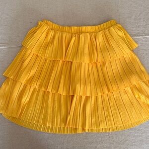 Zara Yellow Pleated Mini Skirt